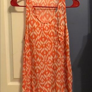 Orange and white tank